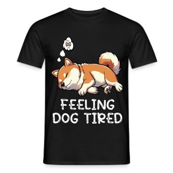 Feeling Dog Tired Shiba Inu Shiba Owner Shiba - Men's T-Shirt - black - Front - AI Model Male 178 light (178cm)