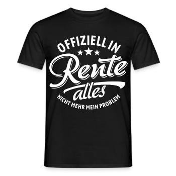 Offiziell in Rente, Alles Nicht Mehr Mein Problem - Männer T-Shirt - Schwarz - Vorne - AI Model Male 178 light (178cm)