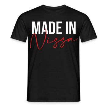 Made in Nissa   - T-shirt homme - noir - Devant - AI Model Male 178 light (178cm)