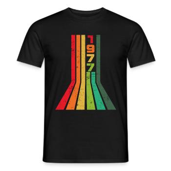 Millésime 1977 - T-shirt homme - noir - Devant - AI Model Male 178 light (178cm)