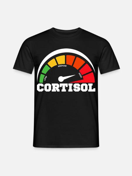 Funny Low cortisol Hilarious Stress Free Cortisol - Men's T-Shirt - black
