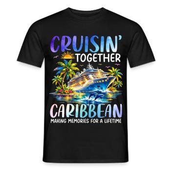 Cruisin Together Caribbean - Men's T-Shirt - black - Front - AI Model Male 178 light (178cm)