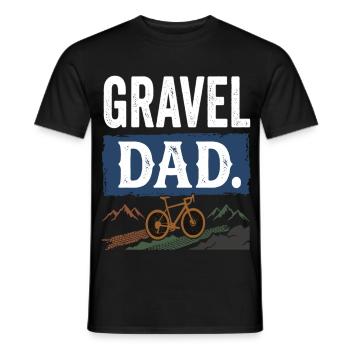 Vélo de Papa Gravel Aventure à vélo de Papa - T-shirt homme - noir - Devant - AI Model Male 178 light (178cm)