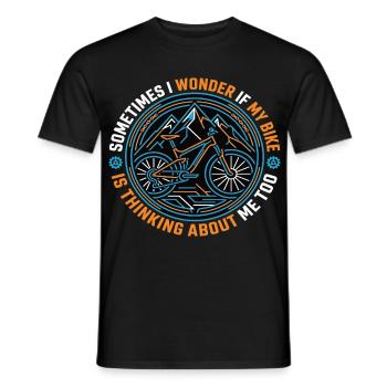 VTT Vélo Spruch Fahrrad Abenteuer Vélo - T-shirt homme - noir - Devant - AI Model Male 178 light (178cm)