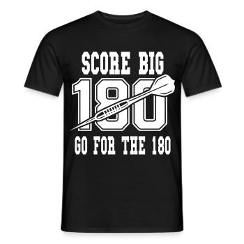 Score Big Go For The 180 Darts Sport - Men's T-Shirt - black - Front - AI Model Male 178 light (178cm)