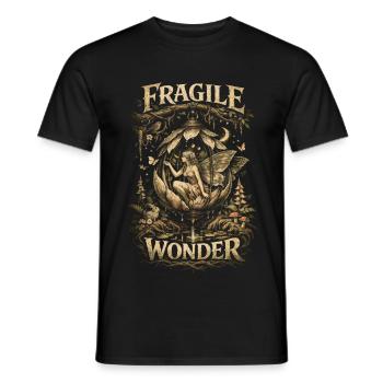 Fairycore Fairy Gothic Fragile Wonder - Men's T-Shirt - black - Front - AI Model Male 178 light (178cm)