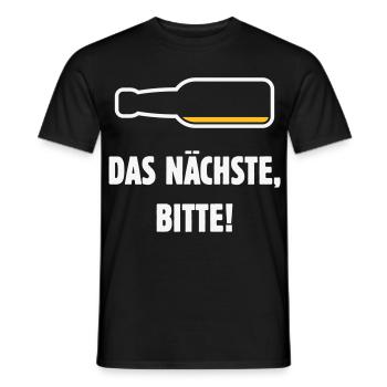 Das Nächste, Bitte! (Bier / Bierchen / NEG 2C) - Männer T-Shirt - Schwarz - Vorne - AI Model Male 178 light (178cm)