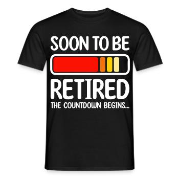 Bald im Ruhestand Der Countdown beginnt - Männer T-Shirt - Schwarz - Vorne - AI Model Male 178 light (178cm)