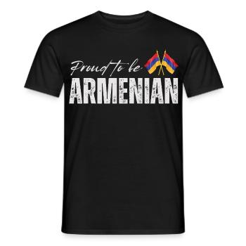 Arménien fier, patriote arménien - T-shirt homme - noir - Devant - AI Model Male 178 light (178cm)