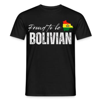 Bolivianer stolz, ich liebe Bolivien - Männer T-Shirt - Schwarz - Vorne - AI Model Male 178 light (178cm)