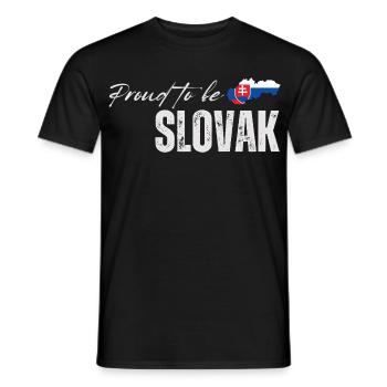 Stolzer Slowake, ich liebe die Slowakei - Männer T-Shirt - Schwarz - Vorne - AI Model Male 178 light (178cm)
