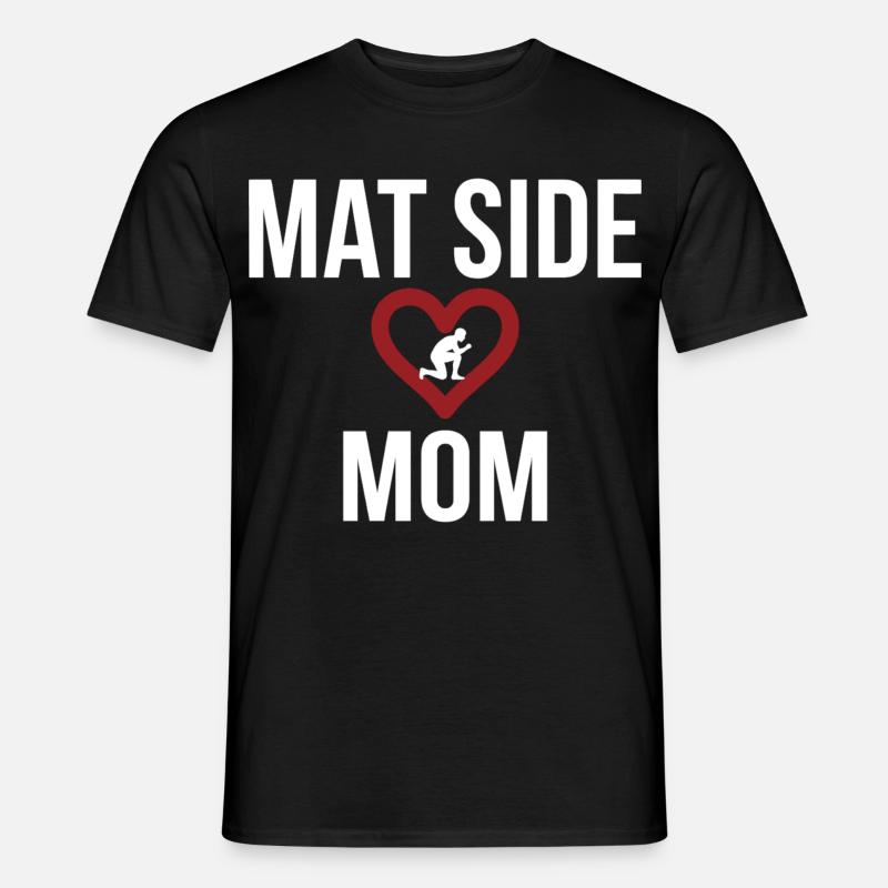 Mat Side Mom Herz Design - Männer T-Shirt - Schwarz