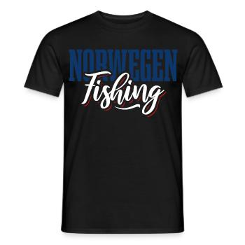 Norway Fishing - Angler Gift - Men's T-Shirt - black - Front - AI Model Male 178 light (178cm)