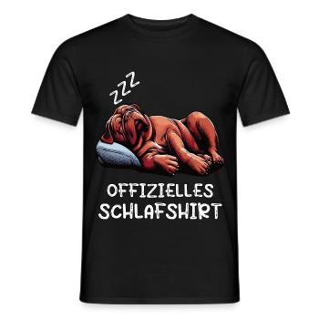 Offizielles Schlafshirt Bordeaux Dogge Bordeauxs - Männer T-Shirt - Schwarz - Vorne - AI Model Male 178 light (178cm)
