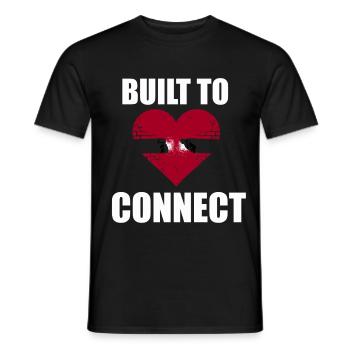 Construit pour connecter L’amour demande du travail Lien fort - T-shirt homme - noir - Devant - AI Model Male 178 light (178cm)