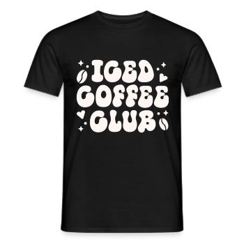 Latte cold brew club de café glacé - T-shirt homme - noir - Devant - AI Model Male 178 light (178cm)