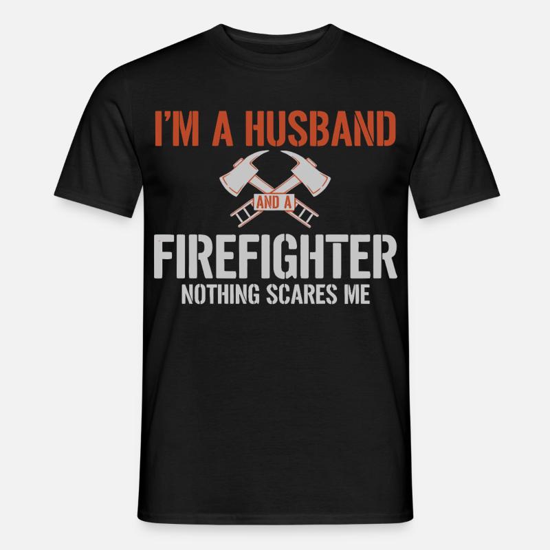 Ehemann Feuerwehrmann - Männer T-Shirt - Schwarz