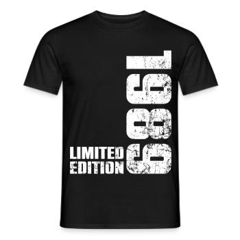 Cadeau d'anniversaire 37 ans 1989 Homme Femme - T-shirt homme - noir - Devant - AI Model Male 178 light (178cm)