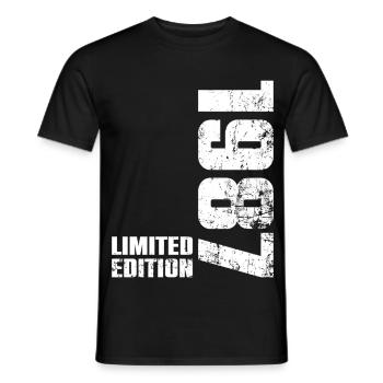 Cadeau d'anniversaire 39 ans 1987 Homme Femme - T-shirt homme - noir - Devant - AI Model Male 178 light (178cm)
