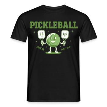 Pickleball Funny Player Game On Sweet Spot Love - Men's T-Shirt - black - Front - AI Model Male 178 light (178cm)