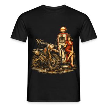 Dirtbike Dirt Bike Motocross - Men's T-Shirt - black - Front - AI Model Male 178 light (178cm)