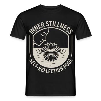 Immobilité intérieure du lotus, pleine conscience, fleur de lotus - T-shirt homme - noir - Devant - AI Model Male 178 light (178cm)