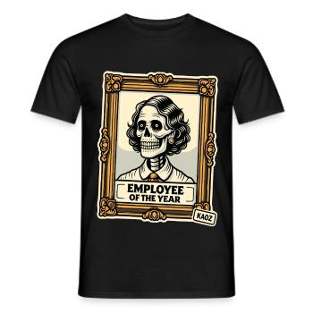 Skeleton Employee of the Year - Men's T-Shirt - black - Front - AI Model Male 178 light (178cm)