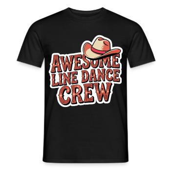 Fantastische Line Dance Crew - Männer T-Shirt - Schwarz - Vorne - AI Model Male 178 light (178cm)