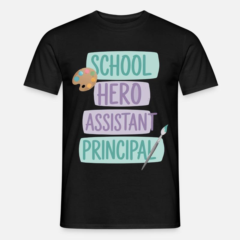 School Hero Assistant Principal - Männer T-Shirt - Schwarz