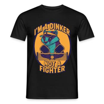 Pickleball-lustiger Spieler Ich bin ein Dinker, kein Kämpfer - Männer T-Shirt - Schwarz - Vorne - AI Model Male 178 light (178cm)