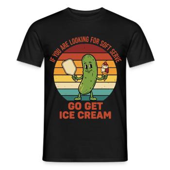 Pickleball Funny Player Love Pickle Ball Cream - Men's T-Shirt - black - Front - AI Model Male 178 light (178cm)