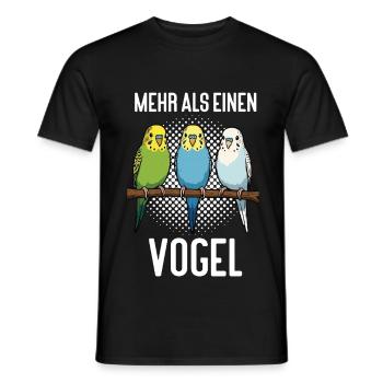 Mehr als einen Vogel Wellensittich Wellensittiche - Männer T-Shirt - Schwarz - Vorne - AI Model Male 178 light (178cm)