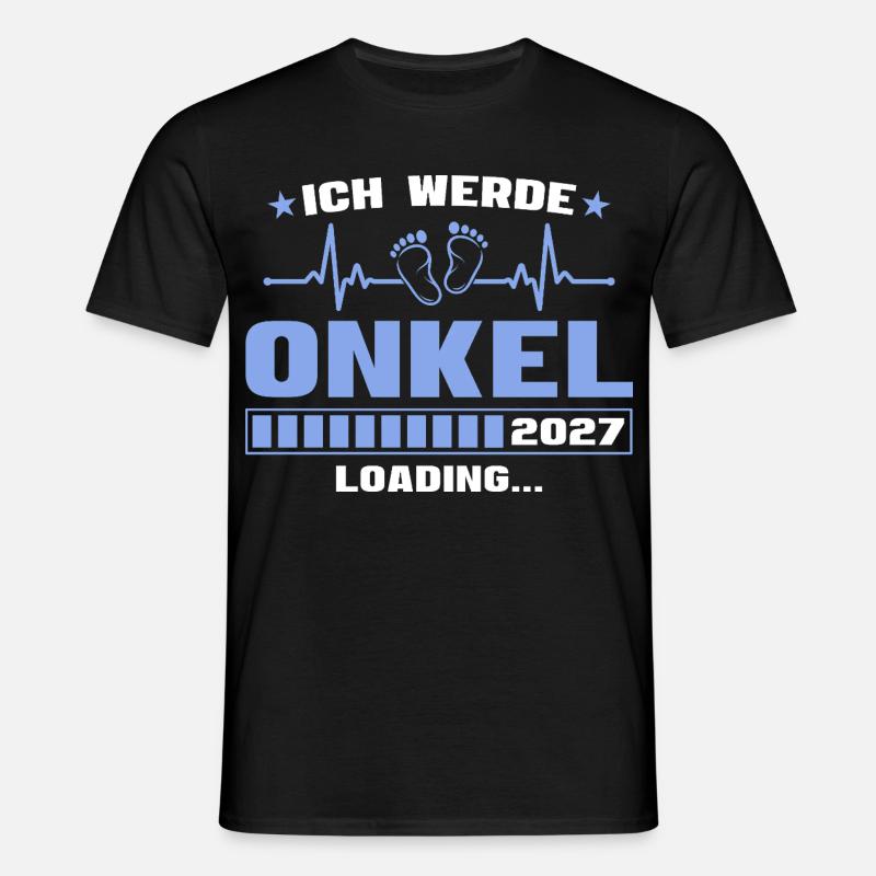 Ich werde Onkel 2027 – Werdender Onkel - Männer T-Shirt - Schwarz
