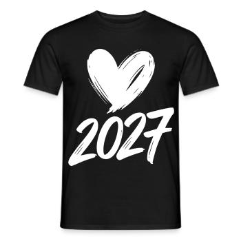 Cœur 2027 - T-shirt homme - noir - Devant - AI Model Male 178 light (178cm)