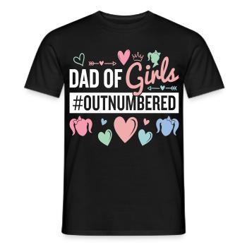 Dad of Girls Dad Girl Saying Gift - Men's T-Shirt - black - Front - AI Model Male 178 light (178cm)