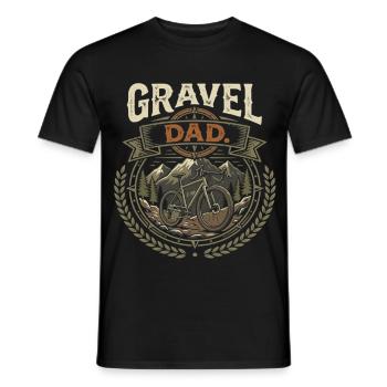 Vélo de Papa Gravel Aventure à vélo de Papa - T-shirt homme - noir - Devant - AI Model Male 178 light (178cm)