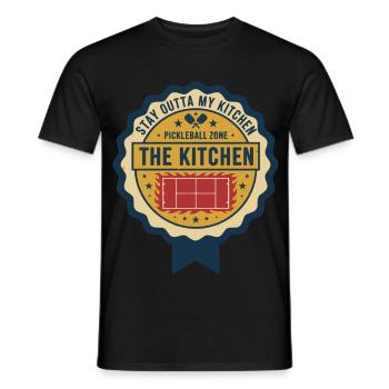 Joueur drôle de pickleball Adore le terrain de pickleball - T-shirt homme - noir - Devant - AI Model Male 178 light (178cm)