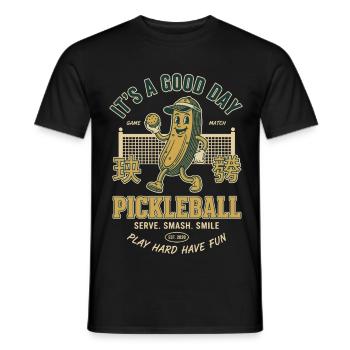 Pickleball C’est une bonne journée Joueur drôle Pickleball - T-shirt homme - noir - Devant - AI Model Male 178 light (178cm)