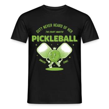 Joueur drôle de pickleball Pickleball sorti Jamais entendu - T-shirt homme - noir - Devant - AI Model Male 178 light (178cm)