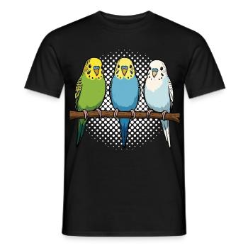 Budgerigars Budgie Owners Budgies - Men's T-Shirt - black - Front - AI Model Male 178 light (178cm)