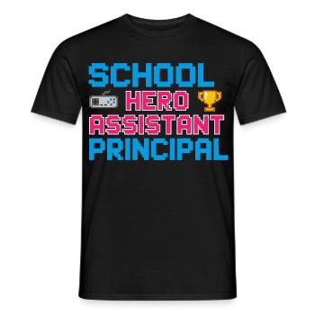 Vice Principal School Hero Gaming - Men's T-Shirt - black - Front - AI Model Male 178 light (178cm)