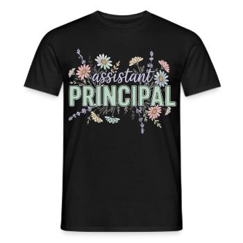 Vice Principal Assistant Flowers - Men's T-Shirt - black - Front - AI Model Male 178 light (178cm)