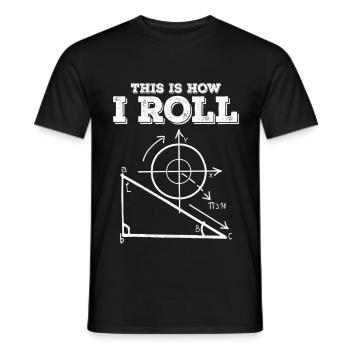 Voici comment je roule un diagramme mathématique - T-shirt homme - noir - Devant - AI Model Male 178 light (178cm)