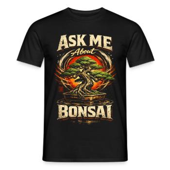 Bonsaï Demandez-moi des Bonsaïs - T-shirt homme - noir - Devant - AI Model Male 178 light (178cm)