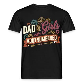Papa des filles surpassés en nombre Papa au tournevis - T-shirt homme - noir - Devant - AI Model Male 178 light (178cm)