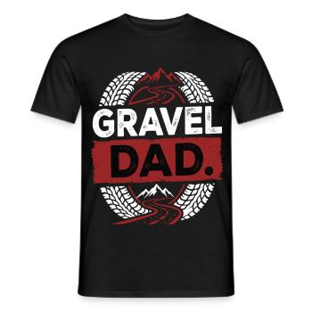 Gravel Dad Bike Tout-terrain Dad Biker - T-shirt homme - noir - Devant - AI Model Male 178 light (178cm)