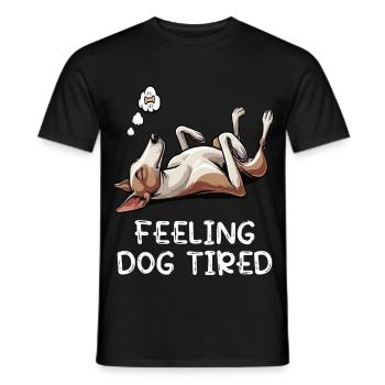 Feeling Dog Tired Podenco Podencos Podenco Owner - Men's T-Shirt - black - Front - AI Model Male 178 light (178cm)