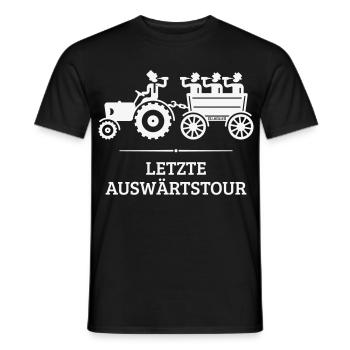 Letzte Auswärtstour Mit Trecker (JGA Bräutigam W) - Männer T-Shirt - Schwarz - Vorne - AI Model Male 178 light (178cm)