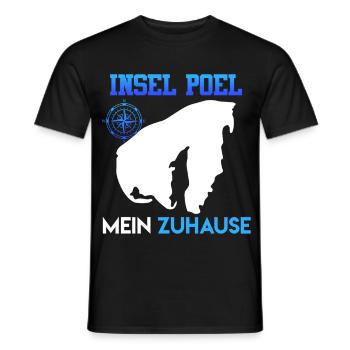 Ostsee INSEL POEL MEIN ZUHAUSE Lustiges - Männer T-Shirt - Schwarz - Vorne - AI Model Male 178 light (178cm)