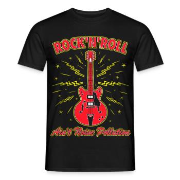 Rock 'n' Roll ist keine Lärmbelastung - Männer T-Shirt - Schwarz - Vorne - AI Model Male 178 light (178cm)